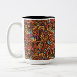 Mayan fantasi Två-Tonad mugg
