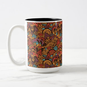 Mayan fantasi Två-Tonad mugg
