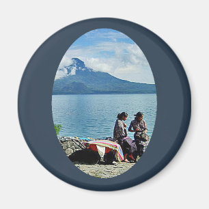 Mayan flickor på Lago Atitlan Magnet
