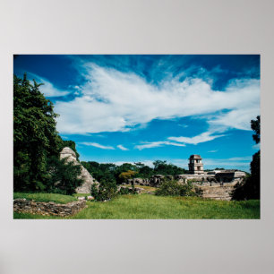 Mayan fördärvar av Palenque Poster