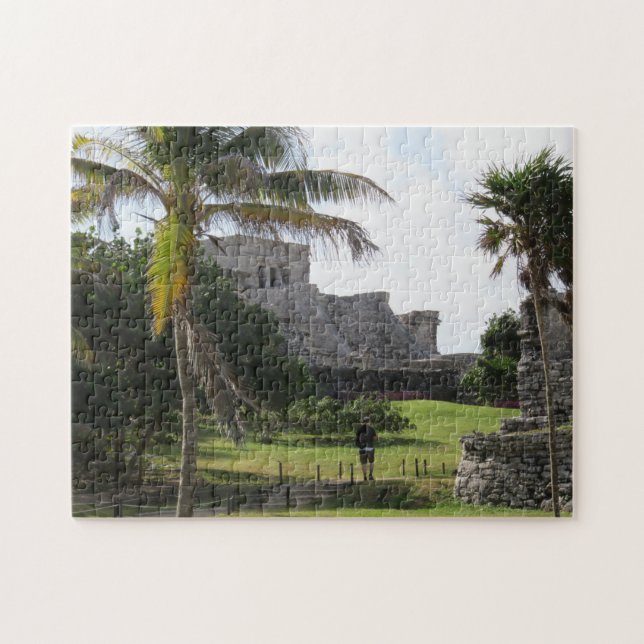 Mayan fördärvar i Tulum, Mexico Pussel (Horisontell)