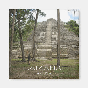 Mayan fördärvar på Lamanai, Belize Magnet