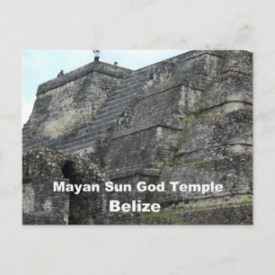 Mayan God Sol Temple, Belize Vykort