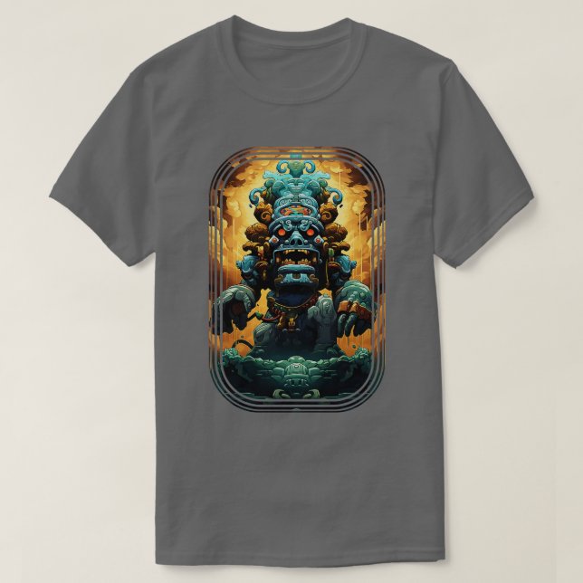 Mayan God Statue T Shirt (Design framsida)