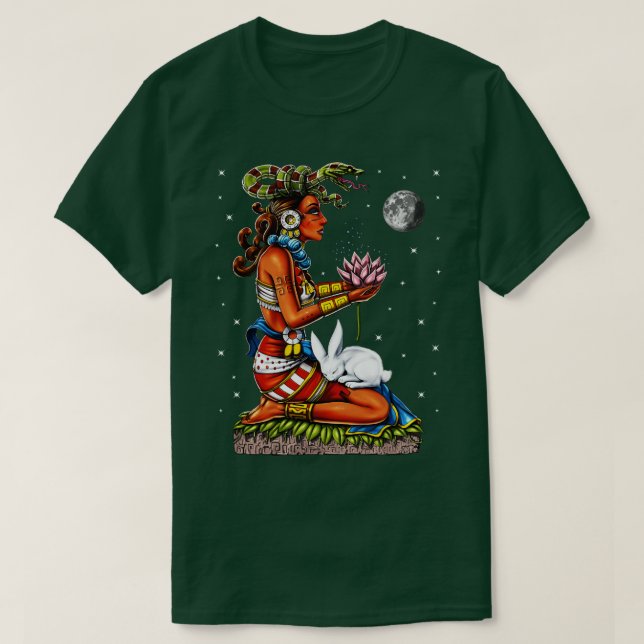 Mayan Goddess Ixchel T Shirt (Design framsida)