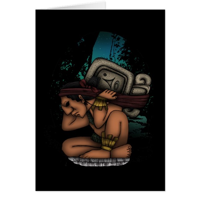 Mayan Gud Hälsningskort (Framsidan)