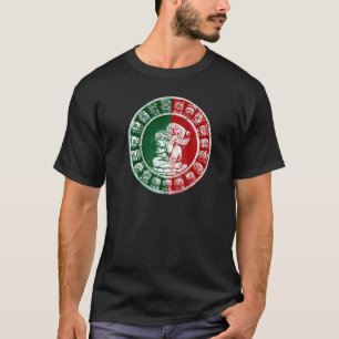 Mayan Haab Calendar Mexican Flagga T Shirt
