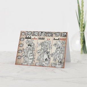 Mayan hälsningkort kort