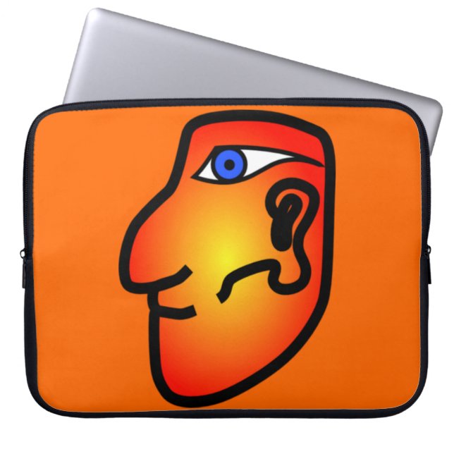 Mayan Head Laptop-sleeve Laptop Fodral (Framsidan)