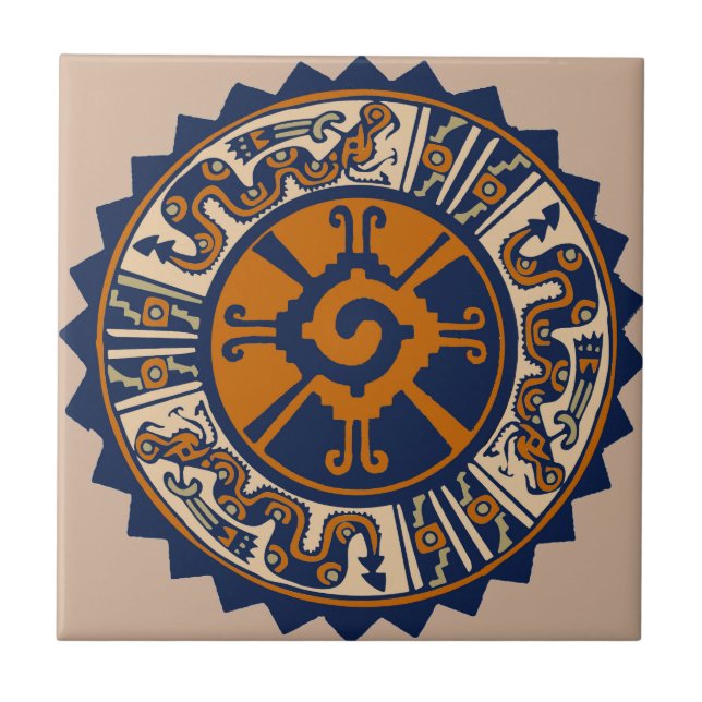 Mayan Hunab Ku Kakelplatta (Framsidan)