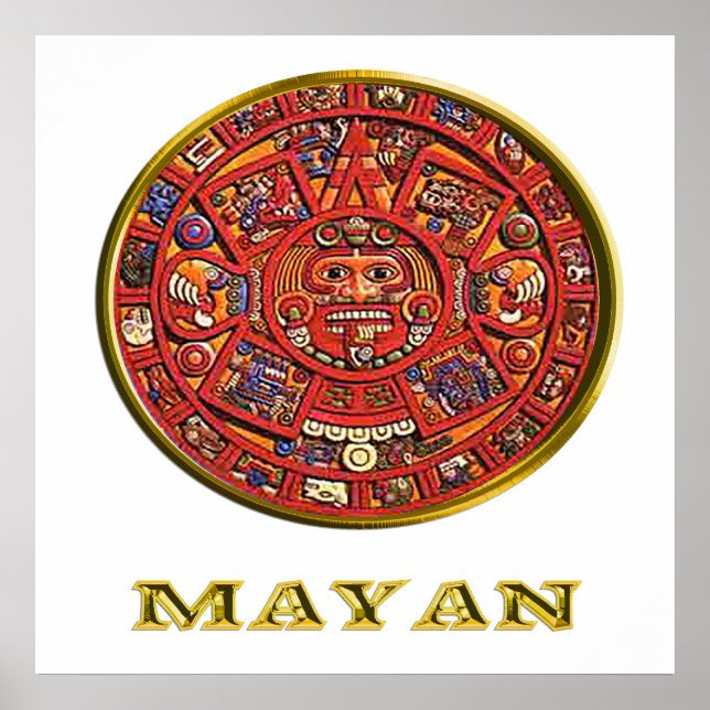 Mayan-indiankonst Poster (Framsidan)