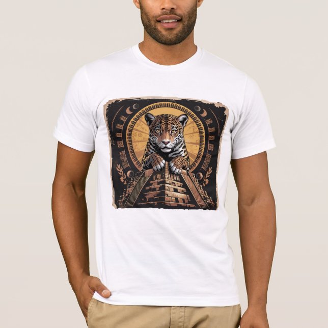 Mayan Jaguar Guardian T-Shirt | Aztec Mythology (Framsida)