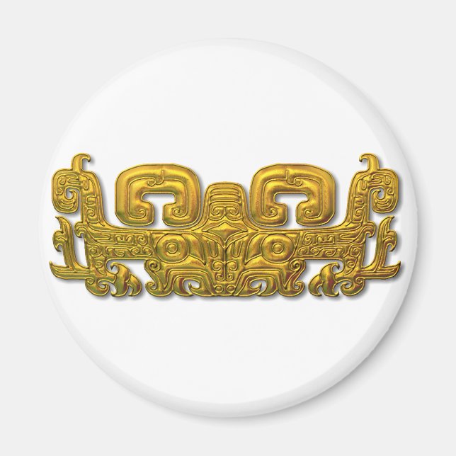 Mayan Jaguar - Guld Magnet (Framsidan)