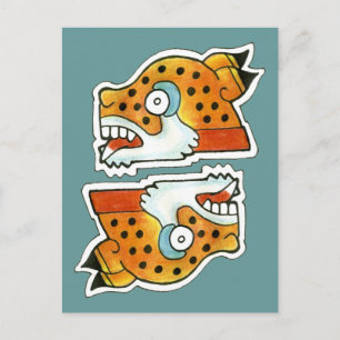 Mayan Jaguar Symbol Vykort