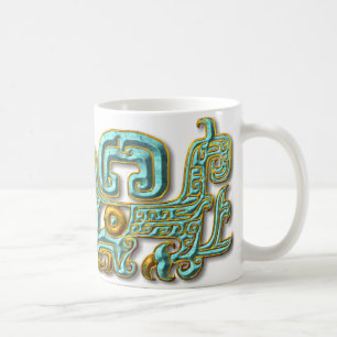 Mayan Jaguar-Turkos Kaffemugg