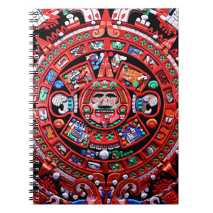 Mayan kalender anteckningsbok med spiral