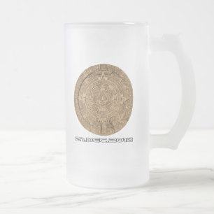 Mayan kalender båda, Mayan kalender båda Frostat Ölglas