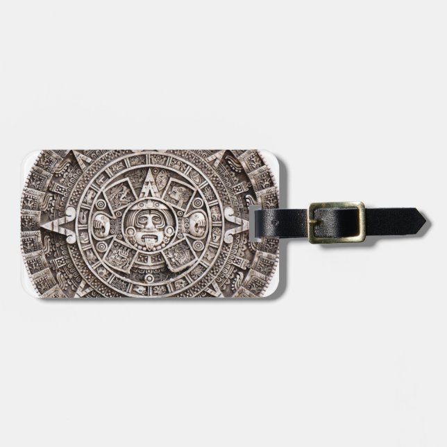 Mayan kalender bagagebricka (Horisontell Framsida)