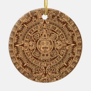 Mayan Kalender Julgransprydnad Keramik