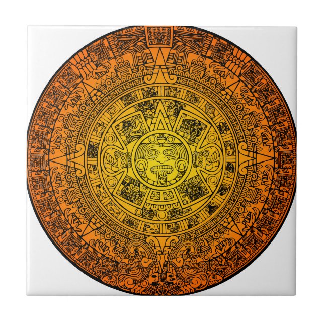Mayan kalender kakelplatta (Framsidan)