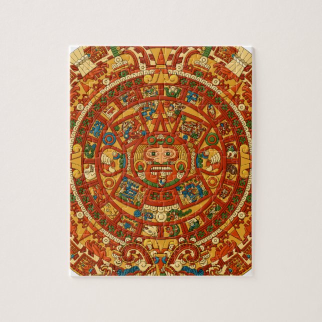 'Mayan kalender Stone Pussel (Vertikal)