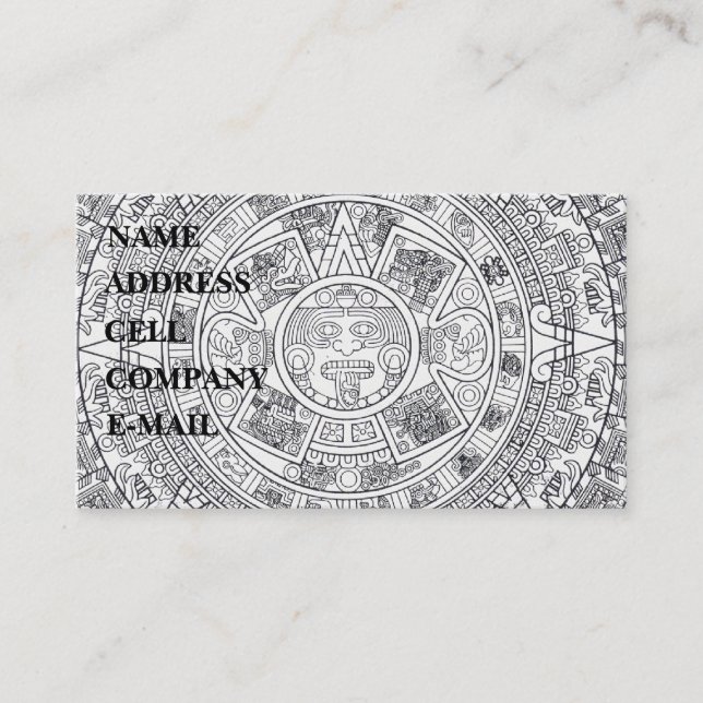 'Mayan kalender Stone Visitkort (Framsida)