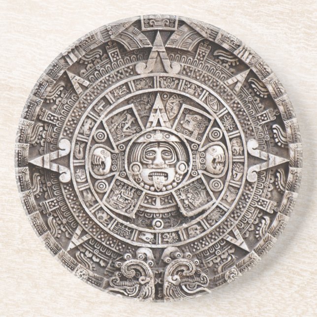 Mayan kalender underlägg sandsten (Framsidan)