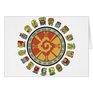 Mayan kalenderdesign hälsningskort