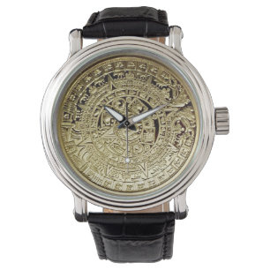 Mayan kalenderklocka armbandsur
