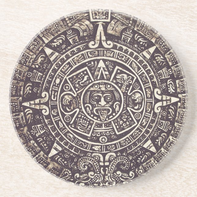 Mayan kalenderkonstkustfartyg underlägg (Framsidan)