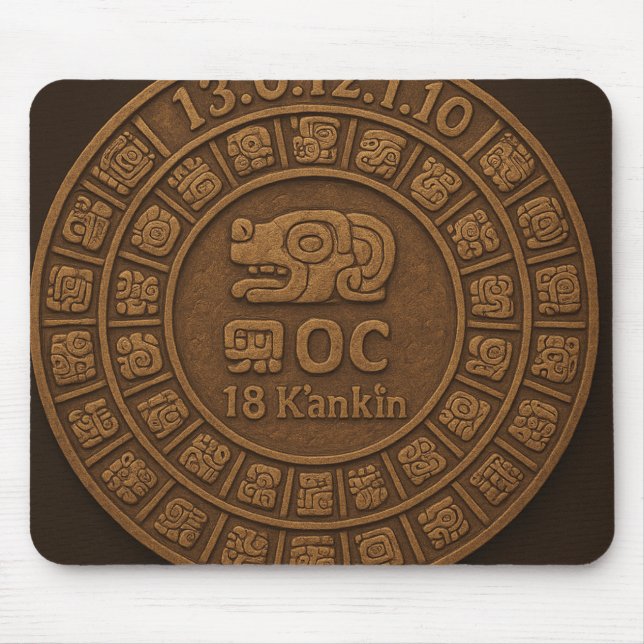 🖱️ Mayan Long Count Mouse Pad Musmatta (Framsidan)