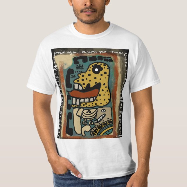 Mayan love birds tee shirt (Framsida)