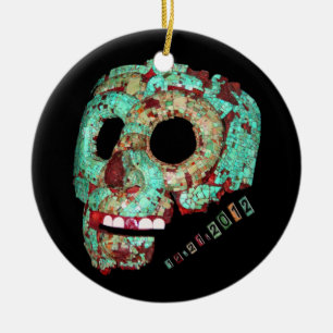 Mayan Mask-2012 Julgransprydnad Keramik