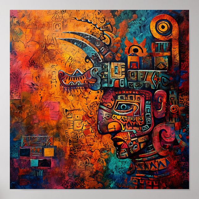 Mayan Mosaic: Modern ära Poster (Framsidan)