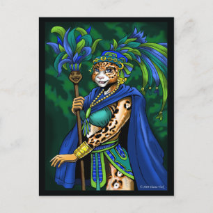 Mayan Priestess Postcard Vykort
