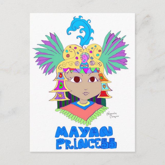 Mayan Princess Vykort (Framsida)