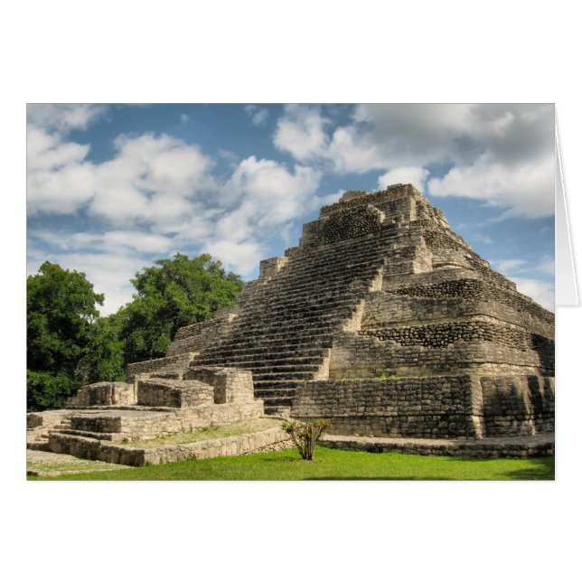 Mayan Pyramid Hälsningskort (Framsidan Horizontal)