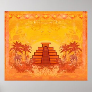 Mayan Pyramid, Mexiko Poster