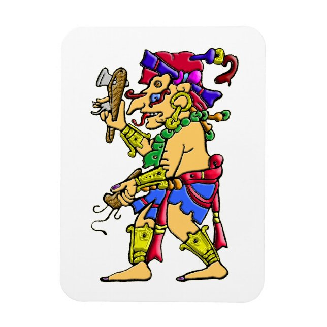 Mayan rain gud Chac Magnet (Vertikal)