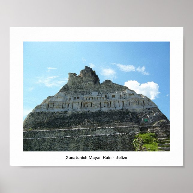 Mayan Ruin Xunatünch Poster (Framsidan)