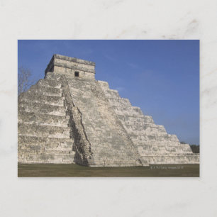 Mayan ruins at Chichen Itza, Kukulcans Pyramid Vykort