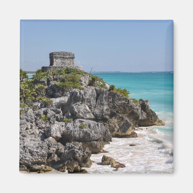 Mayan Ruins i Tulum Mexico Magnet (Framsidan)