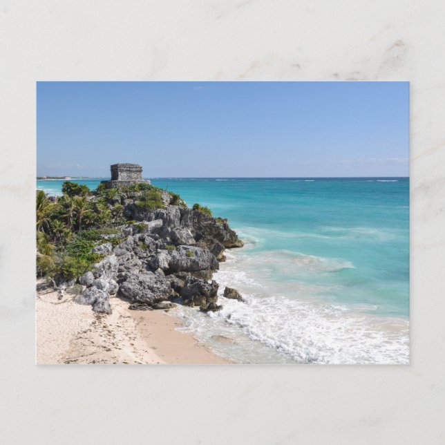 Mayan Ruins i Tulum Mexico Vykort (Framsida)