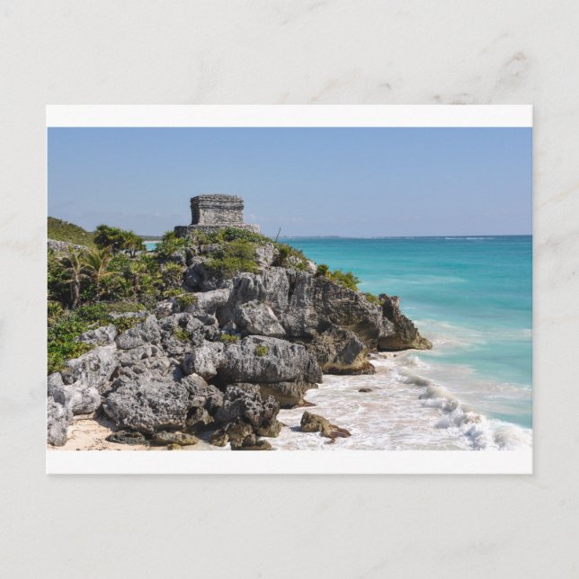 Mayan Ruins i Tulum Mexico Vykort (Framsida)