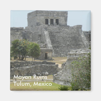 Mayan Ruins i Tulum, Mexiko Magnet