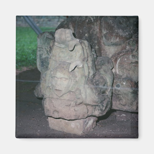Mayan Ruins N.W. Honduras Photo Designad Färg Magnet (Framsidan)