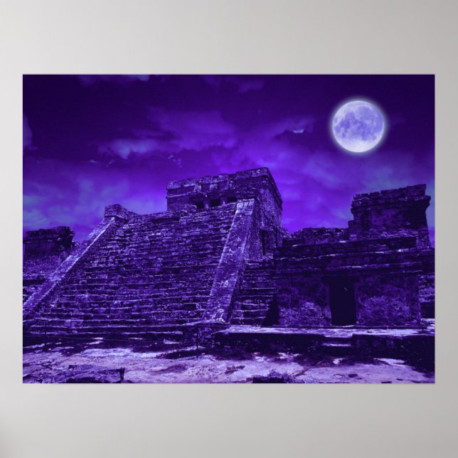 Mayan Ruins | Tulum Mexiko Poster (Framsidan)