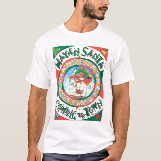 Mayan Santa t-skjorta T-shirt (Framsida)