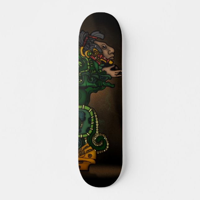 Mayan Serpent Gud Mini Skateboard Bräda 18,5 Cm (Framsida)
