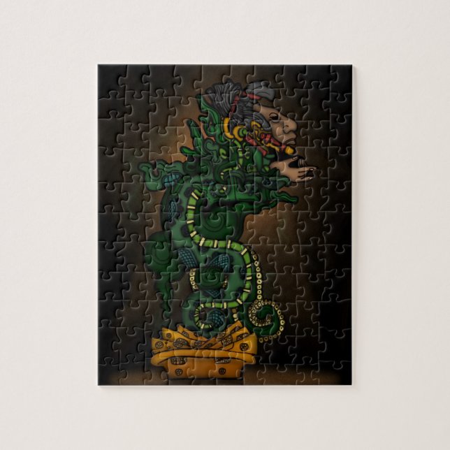 Mayan Serpent Gud Pussel (Vertikal)